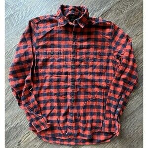 J Crew Shirt Mens Medium Slim Fit Oxford Buffalo Plaid Flannel Button Down Check